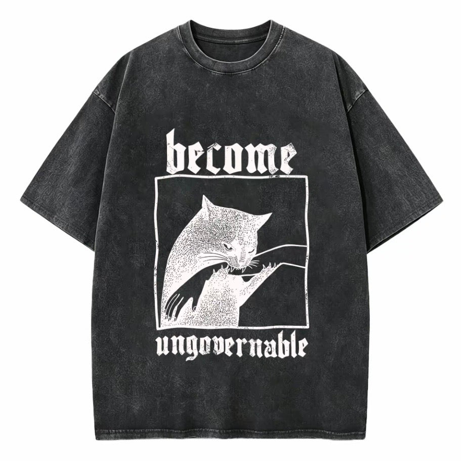Become Ungovernable Cat Biting Hand T-Shirt/Sweatshirt/Hoodie