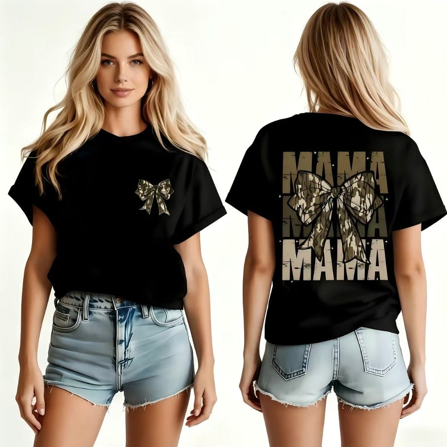 Mama Camo Coquette Bow T-Shirt/Sweatshirt/Hoodie