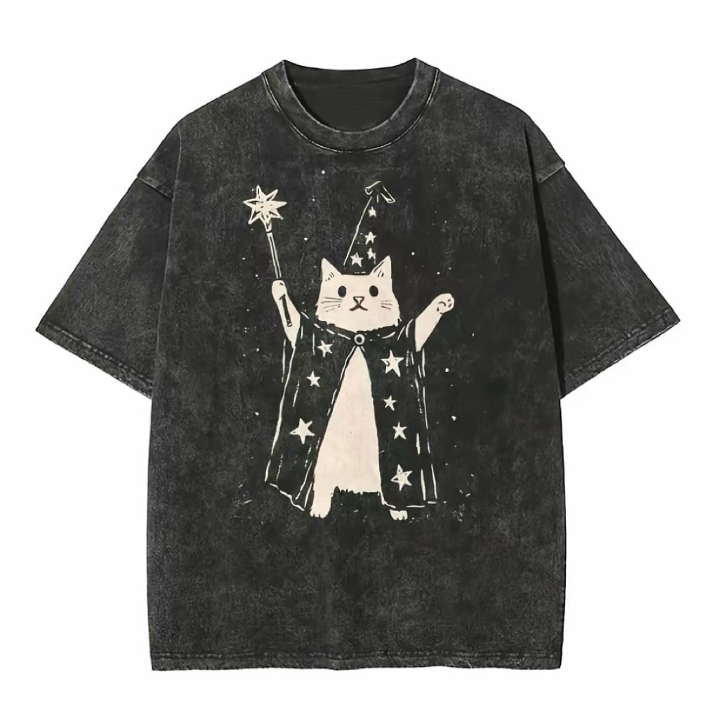 Wizard Cat with Star Wand T-Shirt/Sweatshirt/Hoodie