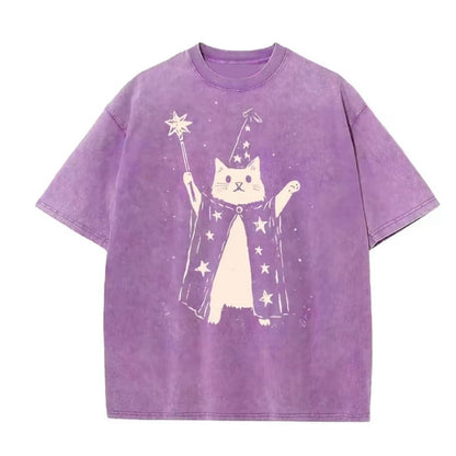 Wizard Cat with Star Wand T-Shirt/Sweatshirt/Hoodie