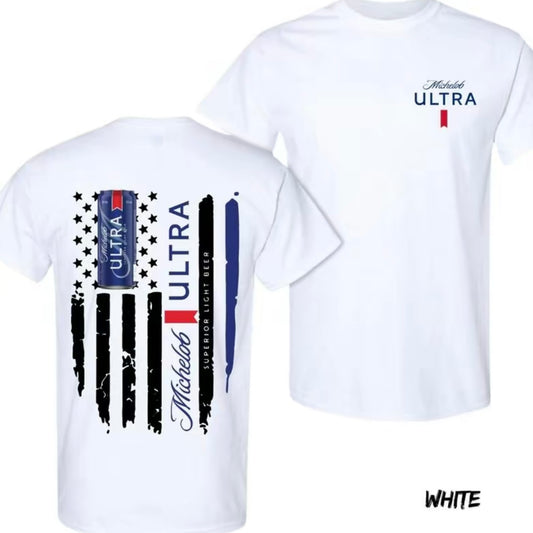 Bold American Flag Beer Can GraphicT-Shirt/Sweatshirt/Hoodie