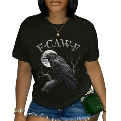 Black Crow F-CAW-F Funny Black Bird Moon Gothic T-Shirt/Sweatshirt/Hoodie