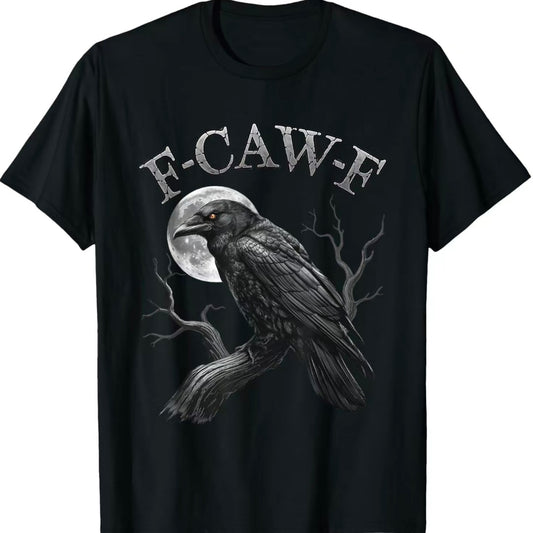 Black Crow F-CAW-F Funny Black Bird Moon Gothic T-Shirt/Sweatshirt/Hoodie