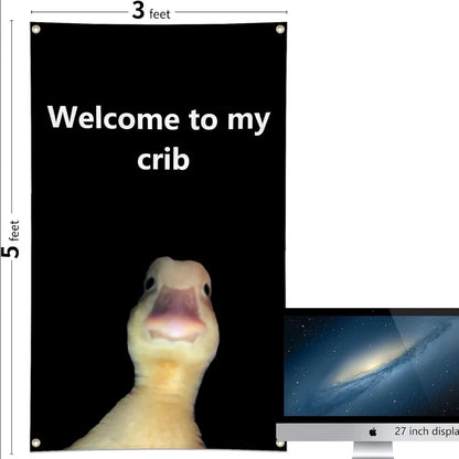 Welcome To My Crib 3x5 Ft Flag