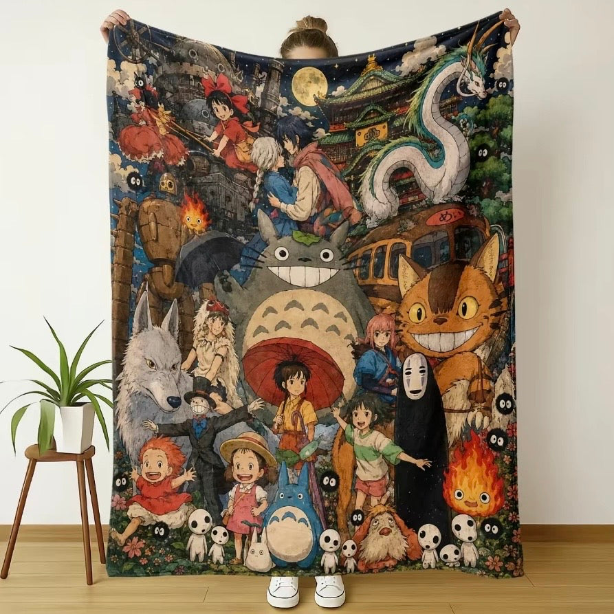 Studio Ghibli Cartoon Blanket