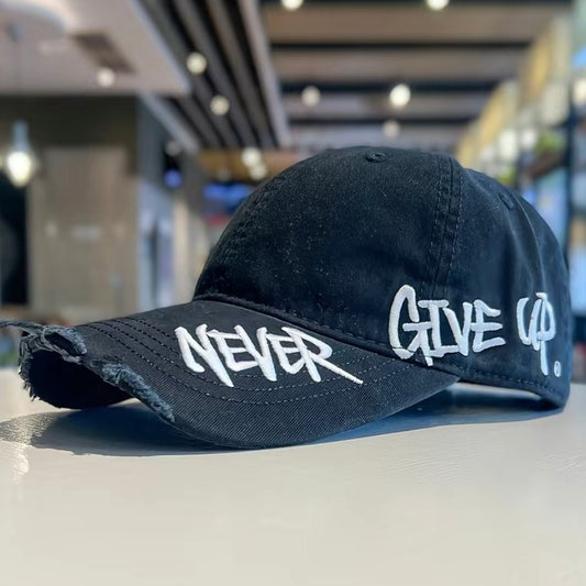 Never Give Up Embroidered Hat