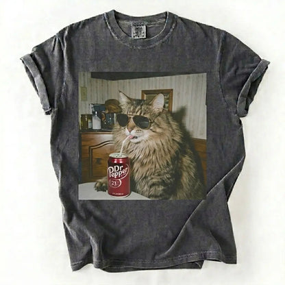 Cat Drinking Soda Meme T-Shirt/Sweatshirt/Hoodie