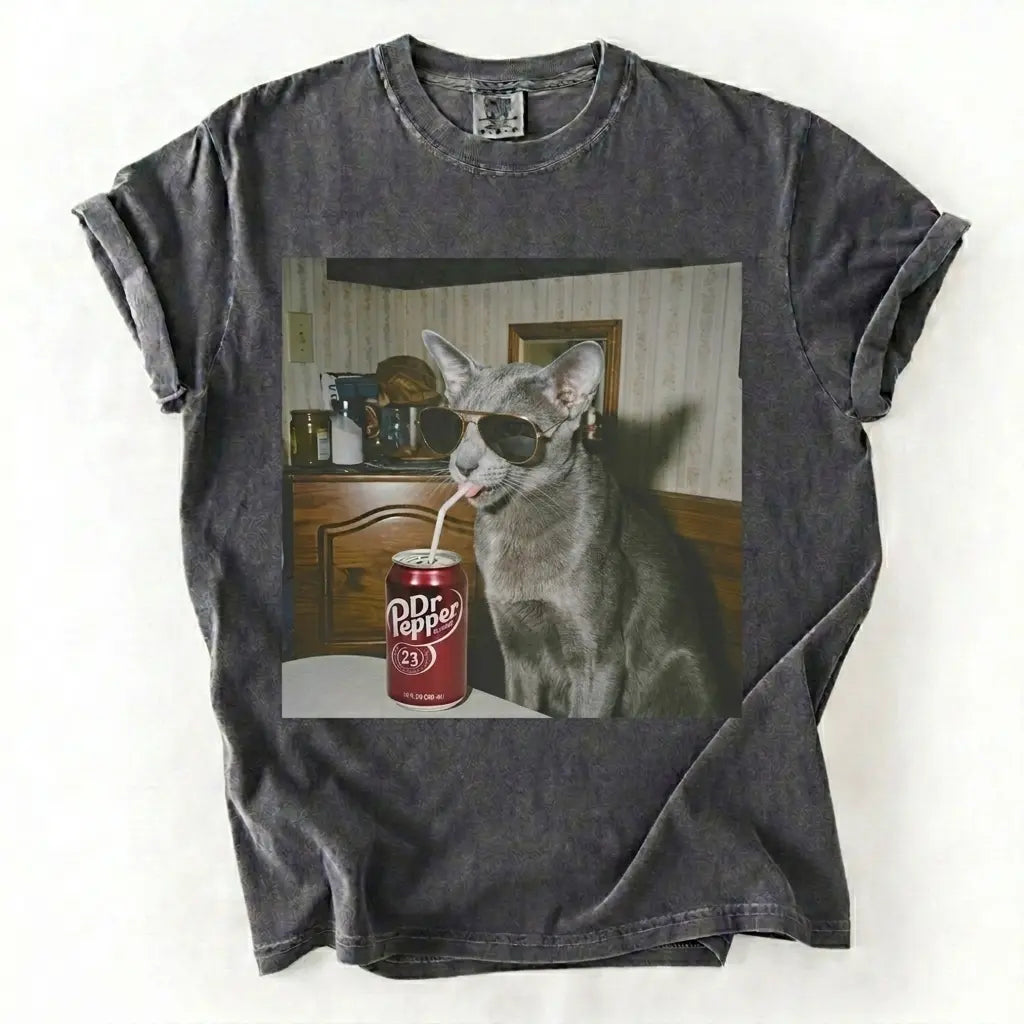 Cat Drinking Soda Meme T-Shirt/Sweatshirt/Hoodie