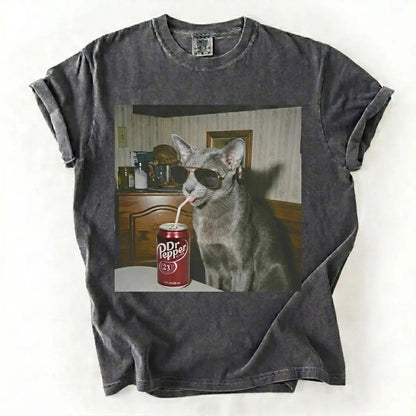 Cat Drinking Soda Meme T-Shirt/Sweatshirt/Hoodie
