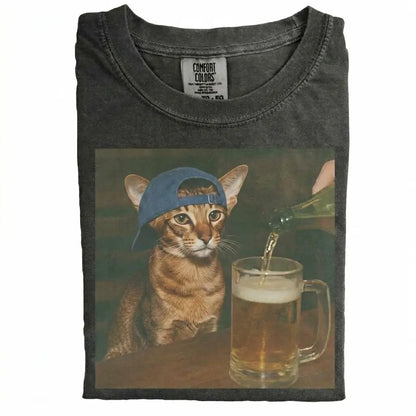 Cat Drinking Beer Meme T-Shirt/Sweatshirt/Hoodie
