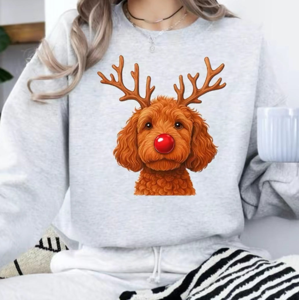 Christmas Reindeer Dog T-Shirt/Sweatshirt/Hoodie