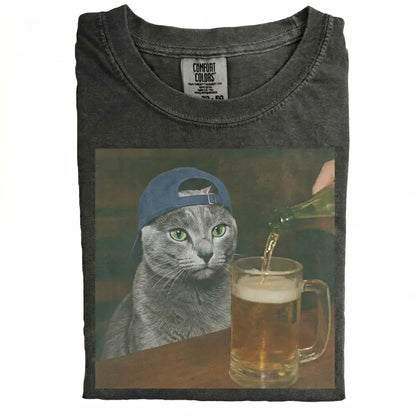 Cat Drinking Beer Meme T-Shirt/Sweatshirt/Hoodie
