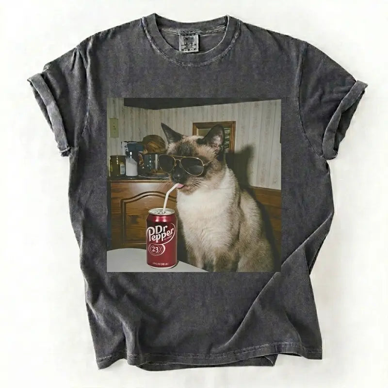 Cat Drinking Soda Meme T-Shirt/Sweatshirt/Hoodie