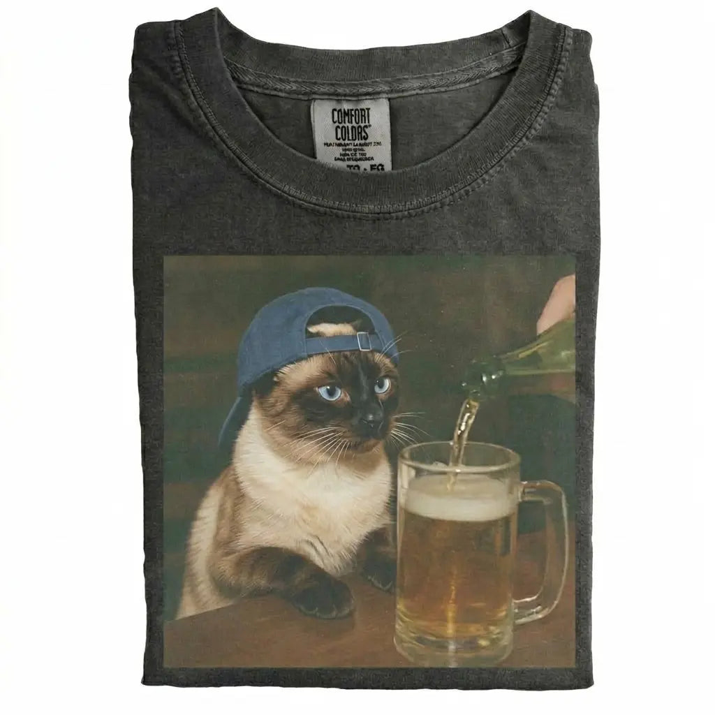 Cat Drinking Beer Meme T-Shirt/Sweatshirt/Hoodie