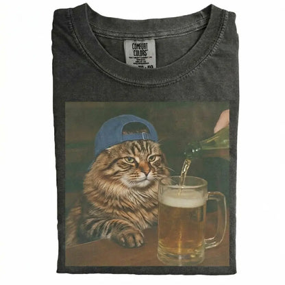 Cat Drinking Beer Meme T-Shirt/Sweatshirt/Hoodie