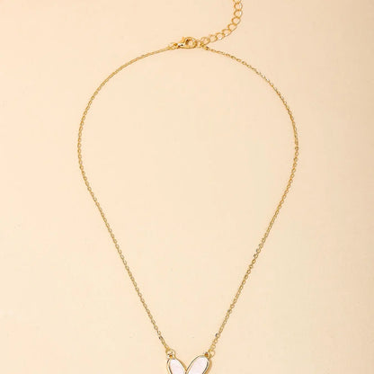 Women's Cute Trendy Pendant Necklace with Heart Design for Gift