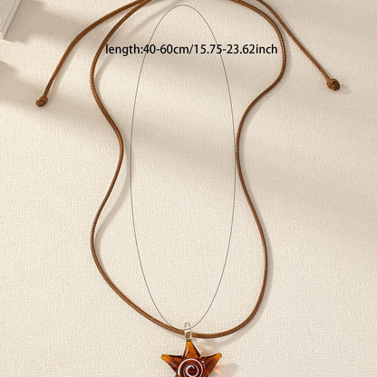 Women's Matching Star Decor Pendant Necklace