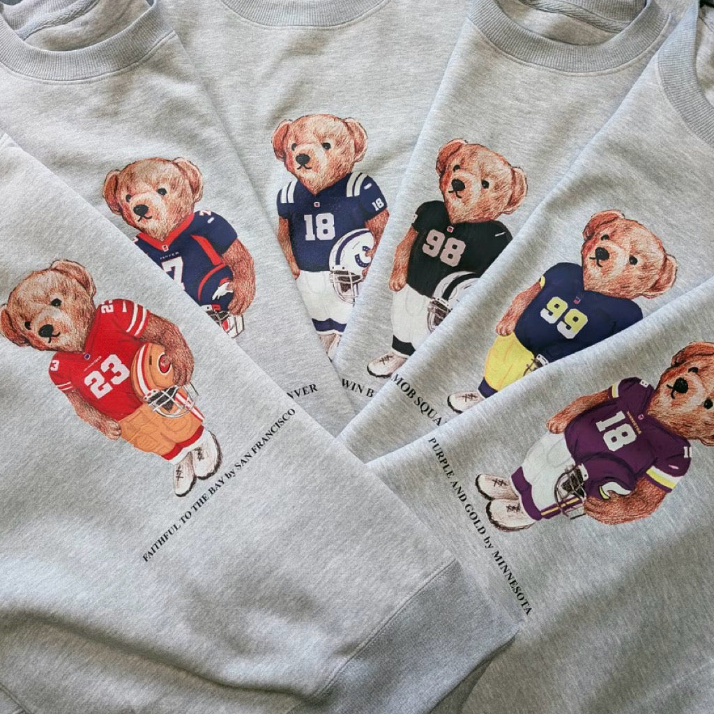 Football Team Bear GraphicT-Shirt/Sweatshirt/Hoodie