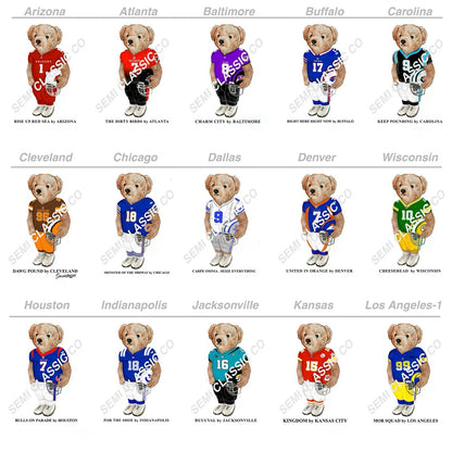 Football Team Bear GraphicT-Shirt/Sweatshirt/Hoodie