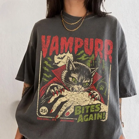 Halloween Vampire Cat T-Shirt/Sweatshirt/Hoodie
