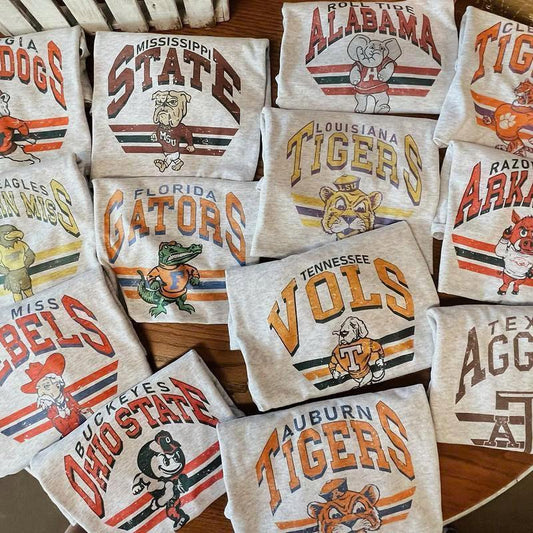 Retro Football College Mascot T-Shirt/Sweatshirt/Hoodie