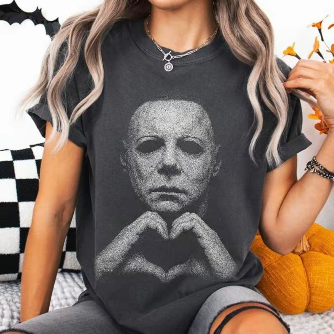 Retro Michael Myers Heart Halloween T-Shirt/Sweatshirt/Hoodie