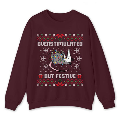 Overstimulated But Festive Opossum T-Shirt/Sweatshirt/Hoodie