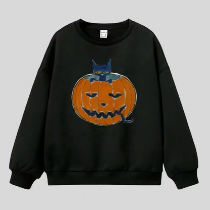 Pete Cat Cute Pumpkin Halloween T-Shirt/Sweatshirt/Hoodie