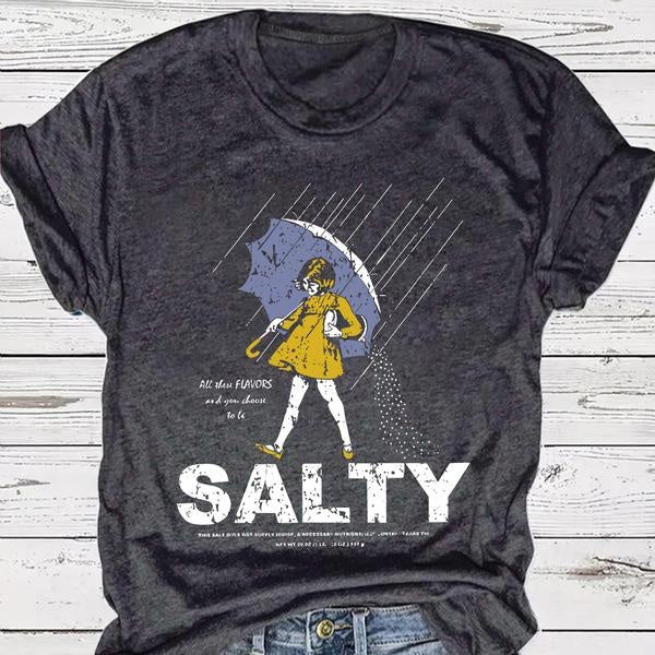 Women's Umbrella Salty Girl Print T-Shirt/Sweatshirt/Hoodie