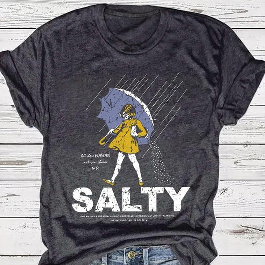 Women's Umbrella Salty Girl Print T-Shirt/Sweatshirt/Hoodie