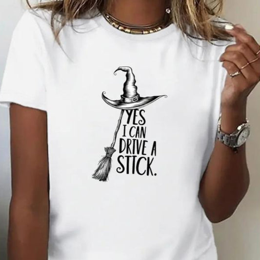 Women's Witch 'Yes I Can Drive a Stick' T-Shirt/Sweatshirt/Hoodie